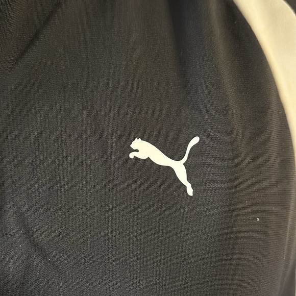 Puma women’s Black and White Track zip up Jacket mid weight spring summer M - Picture 3 of 15